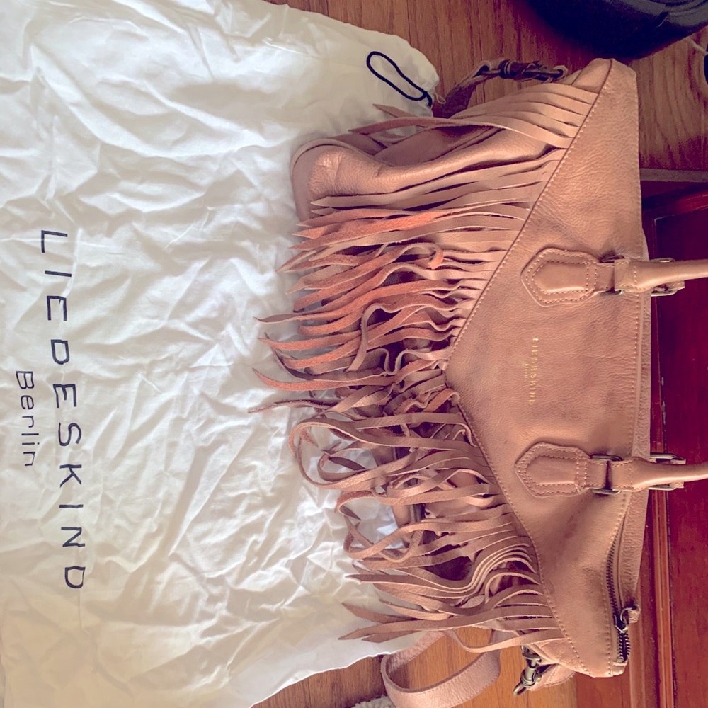 Liebskind Berlin Dusty Rose Fringe Handbag